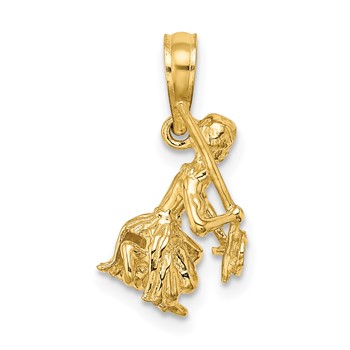 14K 3-D Island Warrior Dance Charm
