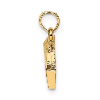 14K Cheese Wedge Charm — alternate view