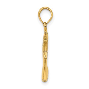 14K 3-D Tank Top Shirt w/ Heart Charm — alternate view