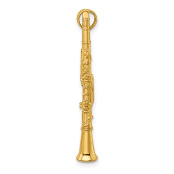 14K 3-D Clarinet Charm — alternate view