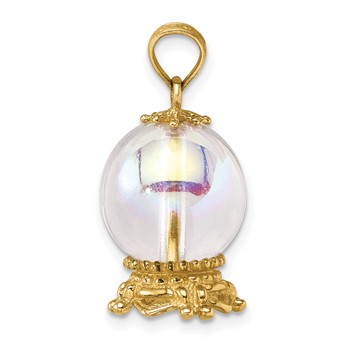 14K 3-D Crystal Ball Charm — alternate view