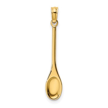 14K Polished 3-D Spoon Charm