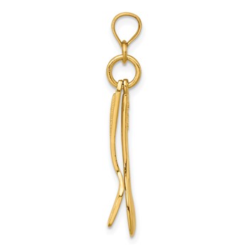 14K 3-D Moveable Spoon and Spatula Charm — alternate view
