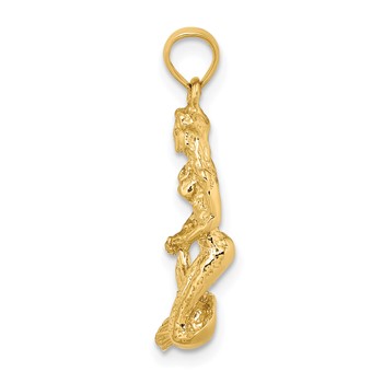 14K 3-D Mermaid Charm — alternate view