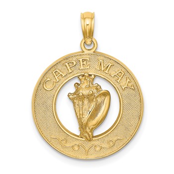 14K CAPE MAY w/ Conch Shell Charm