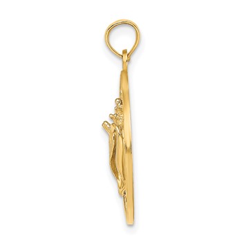 14K KEY WEST with Conch Shell Circle Charm — alternate view