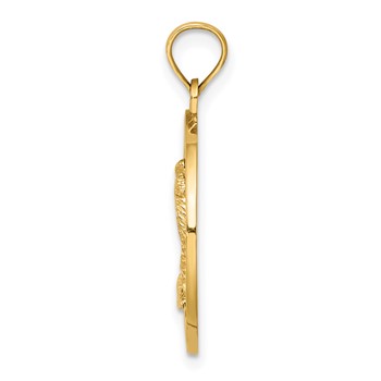 14K FLORIDA with Palm Tree Circle Charm — alternate view