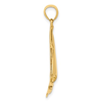 14K Polished Sailboat Charm — alternate view