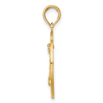 14K SAINT AUGUSTINE with Lighthouse Circle Charm — alternate view