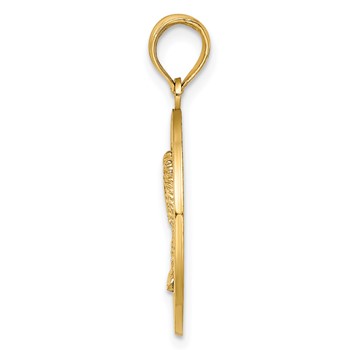 14K SAINT AUGUSTINE with Palm Tree Circle Charm — alternate view