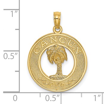 14K CANCUN with Palm Tree Circle Charm — alternate view