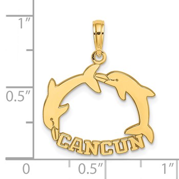 14K CANCUN with Double Jumping Dolphin Charm — alternate view