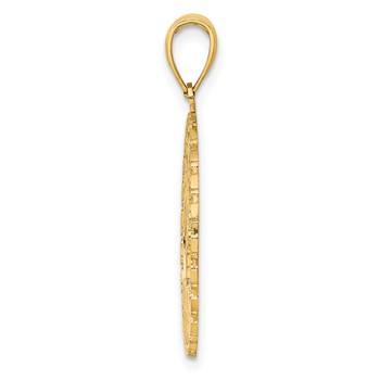 14K BERMUDA Palm Tree Round Charm — alternate view