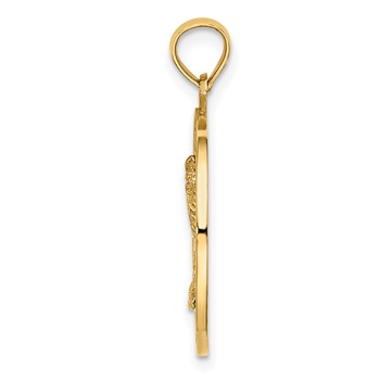 14K TURKS AND CAICOS with Palm Tree Circle Charm — alternate view