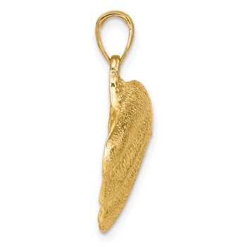 14K Clam Shell Charm — alternate view