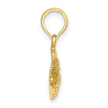 14K 2-D Engraved Striped Humu Humu Fish Charm — alternate view