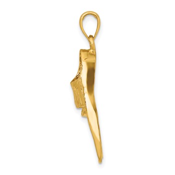 14K 3-D Scuba Flipper Charm — alternate view