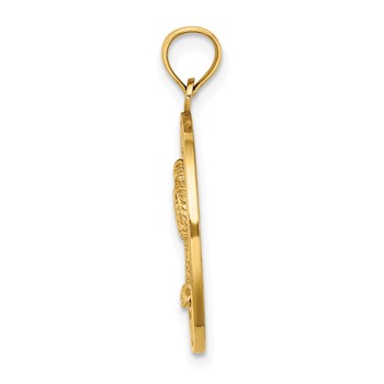 14K SIESTA KEY FLORIDA with Palm Tree Circle Charm — alternate view