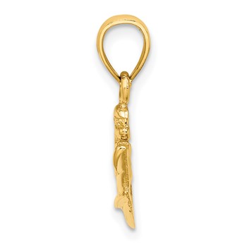 14K Textured 2-D Jet Ski Charm — alternate view
