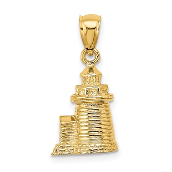 14K 3-D Brant Point Lighthouse Nantucket Harbor Massachusetts Charm