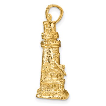 14k 3-D Cape Cod Lighthouse Pendant — alternate view