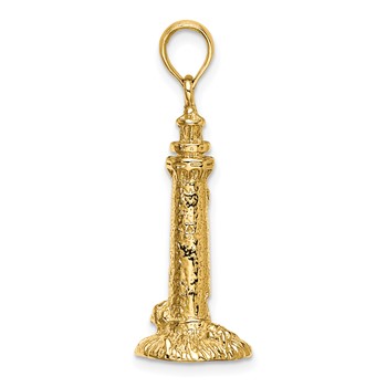 14K 3-D Fenwick Island Delaware Lighthouse Charm — alternate view