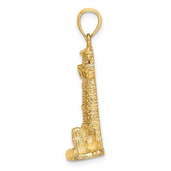 14K 2-D Assateague Island Virginia Lighthouse Charm — alternate view