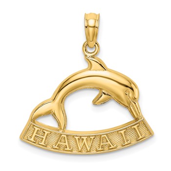 14K HAWAII Dolphin Charm