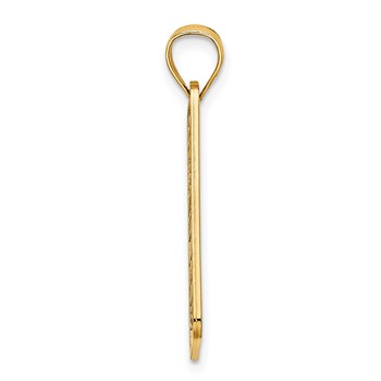 14K Textured NEW JERSEY OCEAN CITY  License Plate Charm — alternate view