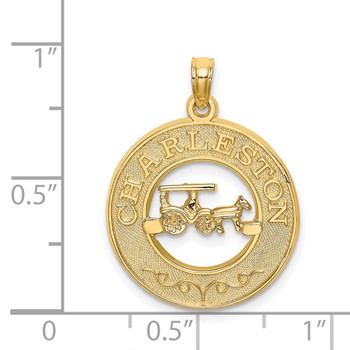 14K CHARLESTON with Horse and Buggy Charm — alternate view