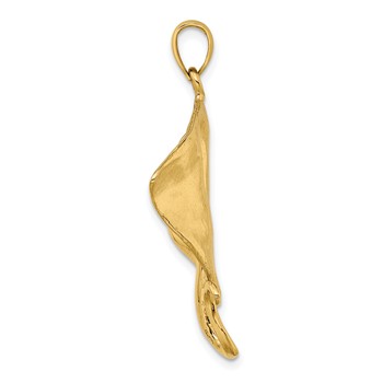 14k Polished Large Stingray Charm — alternate view