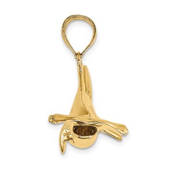 14K Large 3-D Hammerhead Shark Charm — alternate view