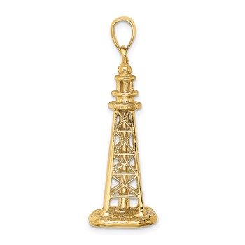 14K 3-D SANIBEL ISLAND Lighthouse Charm — alternate view