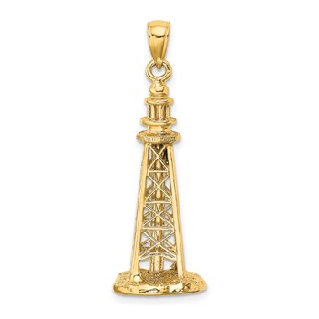 14K 3-D SANIBEL ISLAND Lighthouse Charm