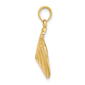 14K Textured Troca Shell Charm — alternate view