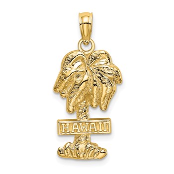 14K HAWAII Palm Tree Charm