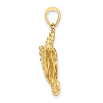 14K 2-D TURKS AND CAICOS Under Conch Shell Charm — alternate view