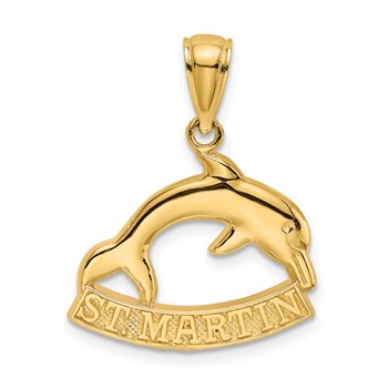 14K 2-D ST. MARTIN Under Dolphin Charm