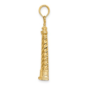 14K 2-D Cape Hatteras Lighthouse Charm — alternate view