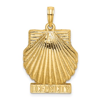 14K OCEAN CITY Scallop Shell Charm