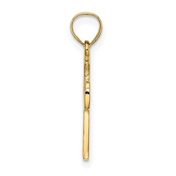 14K Solid Cross with Eternity Rings Cross Charm — alternate view