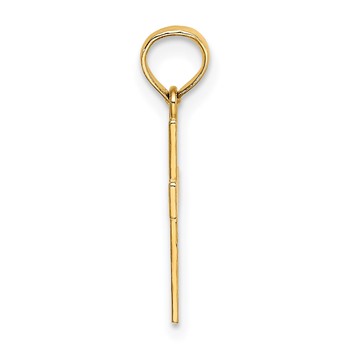 14K Small Textured Cross Charm — alternate view