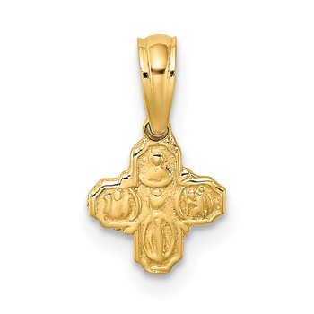 14K Mini 4-Way Religious Medal Charm