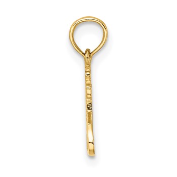 14K Polished and Textured TRY JESUS Charm — alternate view