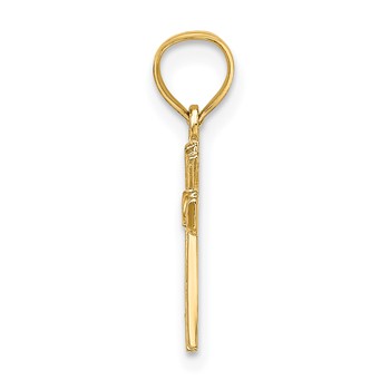 14K Mini Cross Charm — alternate view