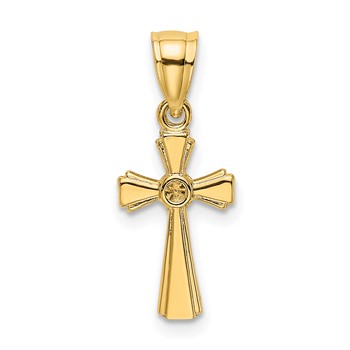 14K Mini Cross Charm