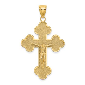 14K Crucifix with Budded Tips Charm