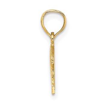 14K WWJD Ichthus Fish Charm — alternate view