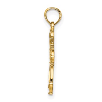 14K Cut-Out Fancy Cross Charm — alternate view