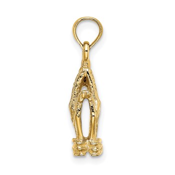14K 3-D Praying Hands Charm — alternate view